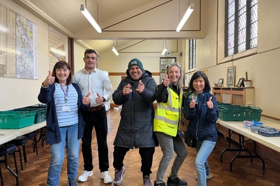 Foodbank volunteers in Salford
