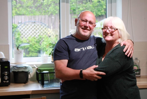 Happy residents in kitchen